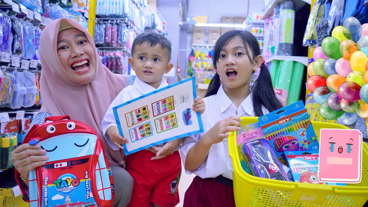 AZAM BELI PERLENGKAPAN SEKOLAH 🏫 PERSIAPAN MASUK SEKOLAH