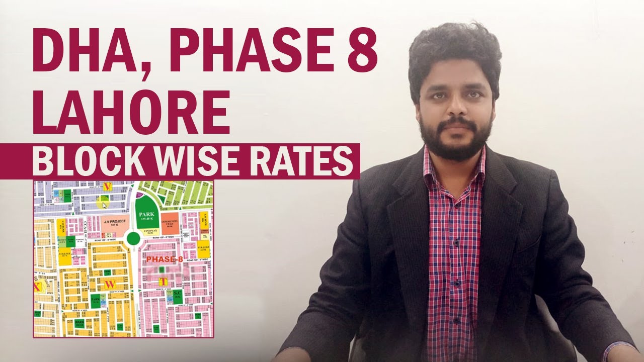 DHA Phase 8 Lahore Plot Rates - Block Wise Rates On Map