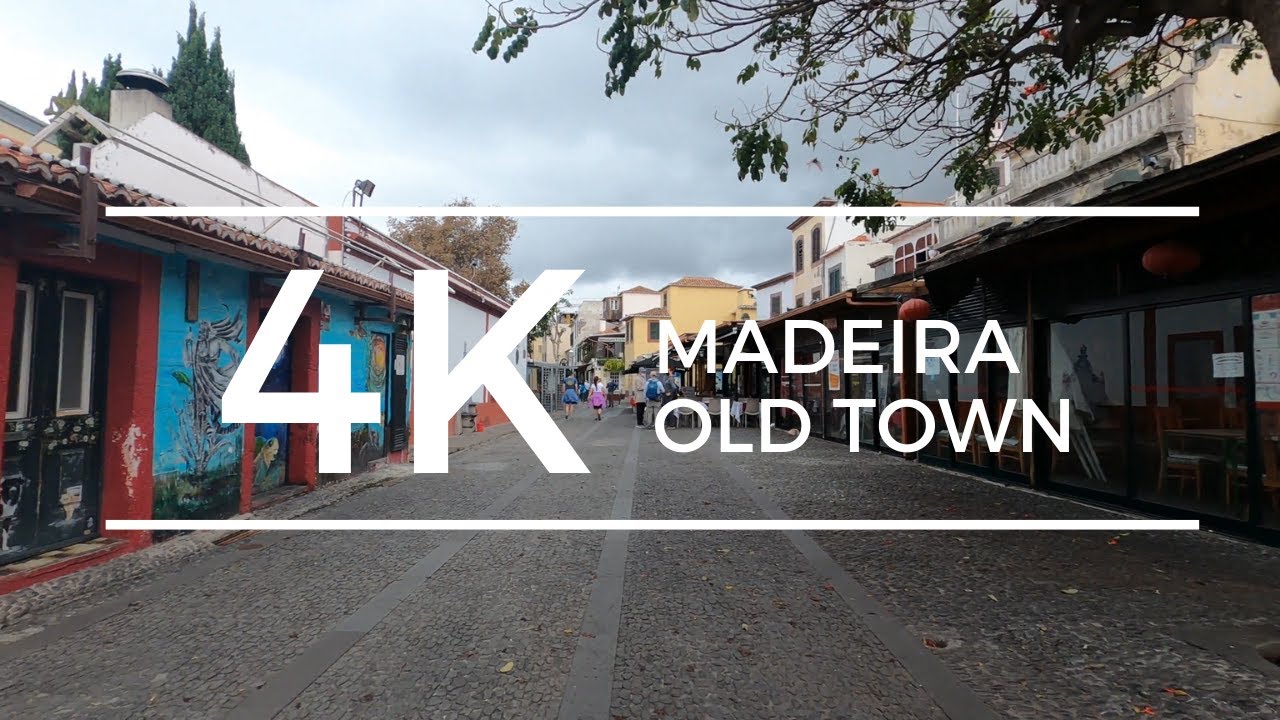 Madeira Old Town Chistmas Walking 4K, Funchal City 2021