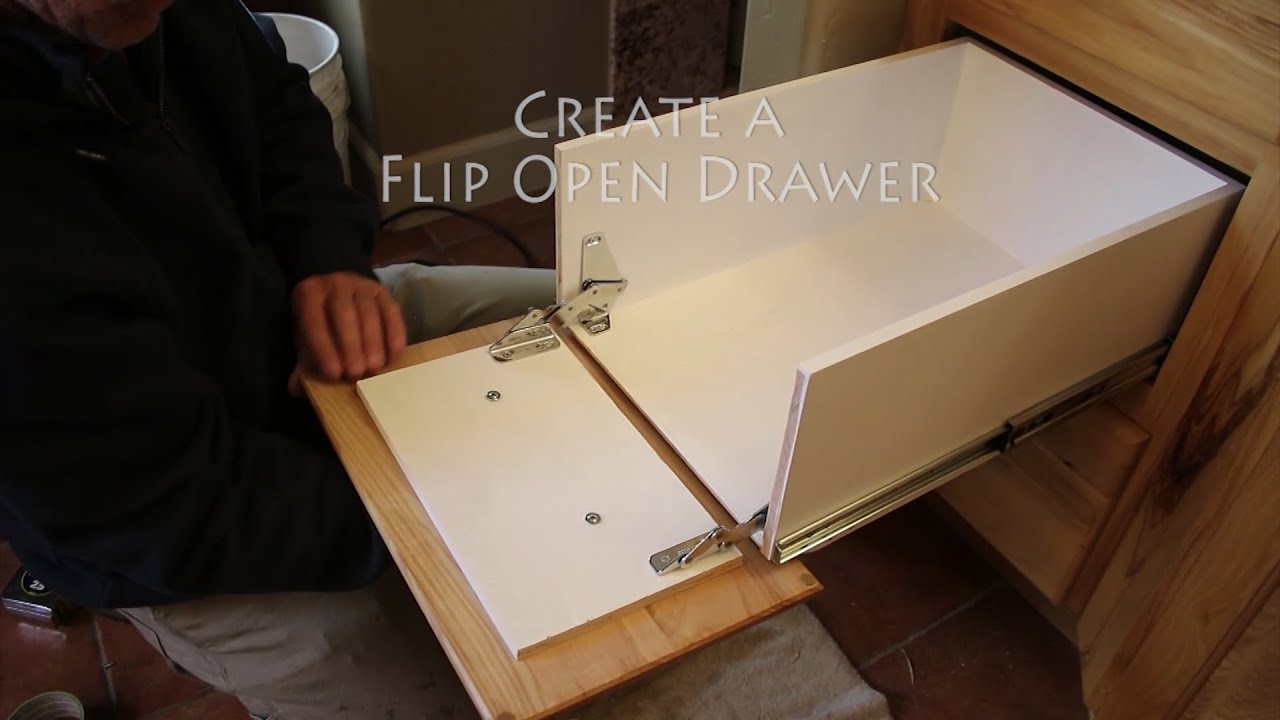 DIY - POJJO Flip Open Drawer - Vanity Valet Drawer (VVD) - HG90 Hinge