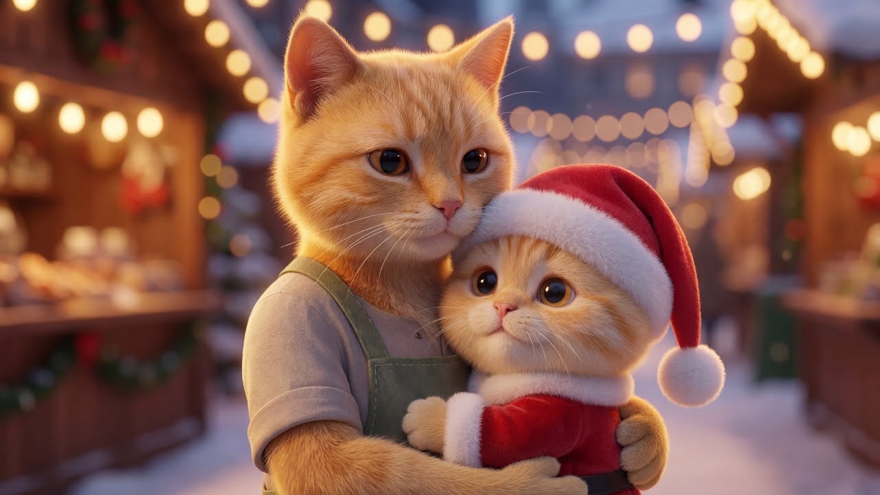 MamaCat & BabyKitty in Germany | A Cozy Christmas Family Story