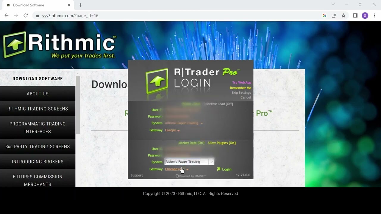 Rithmic mit mehr als einer Plattform verbinden Plugin Modus