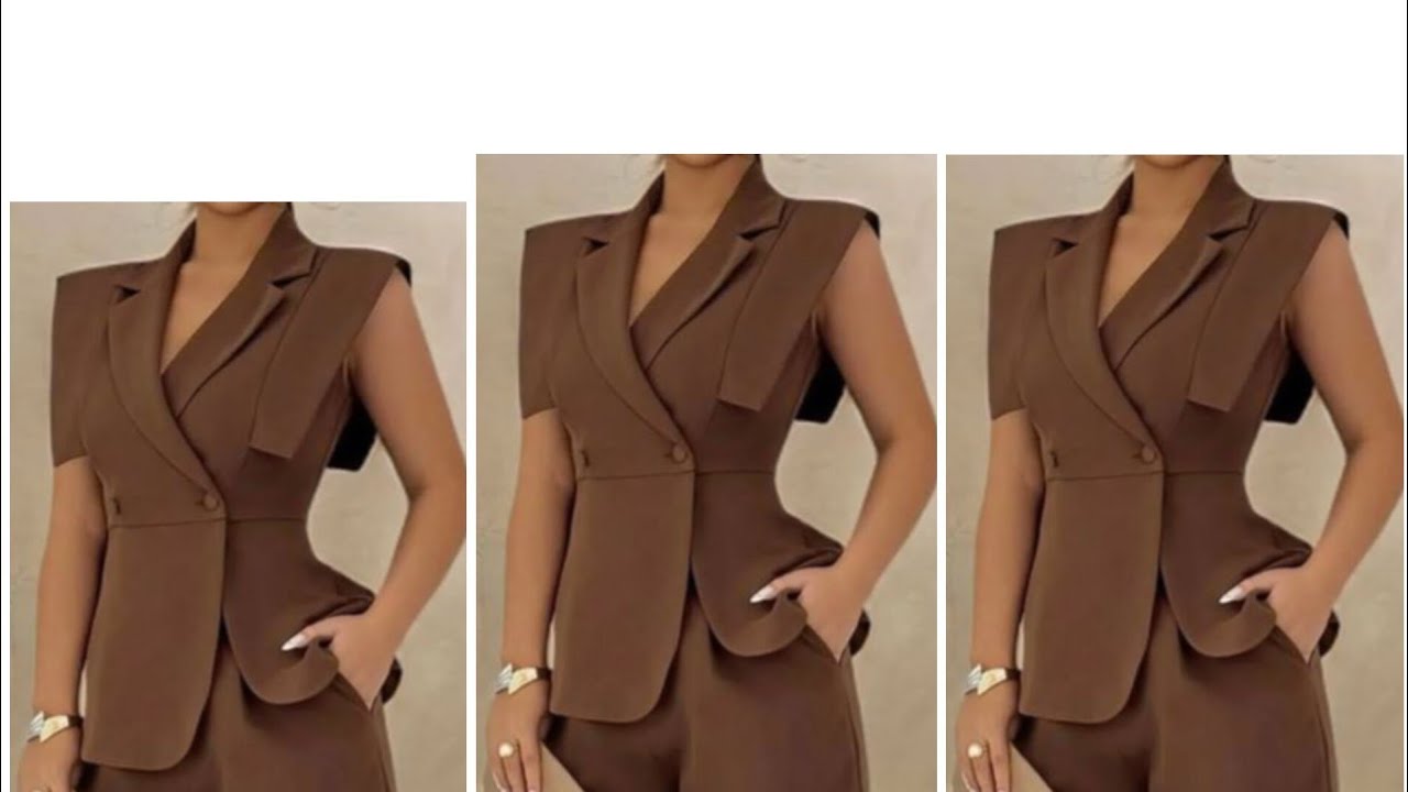 How To Cut And Sew A Double Breasted Lapel Female Jacket// Beginner's friendly. #goviral 
