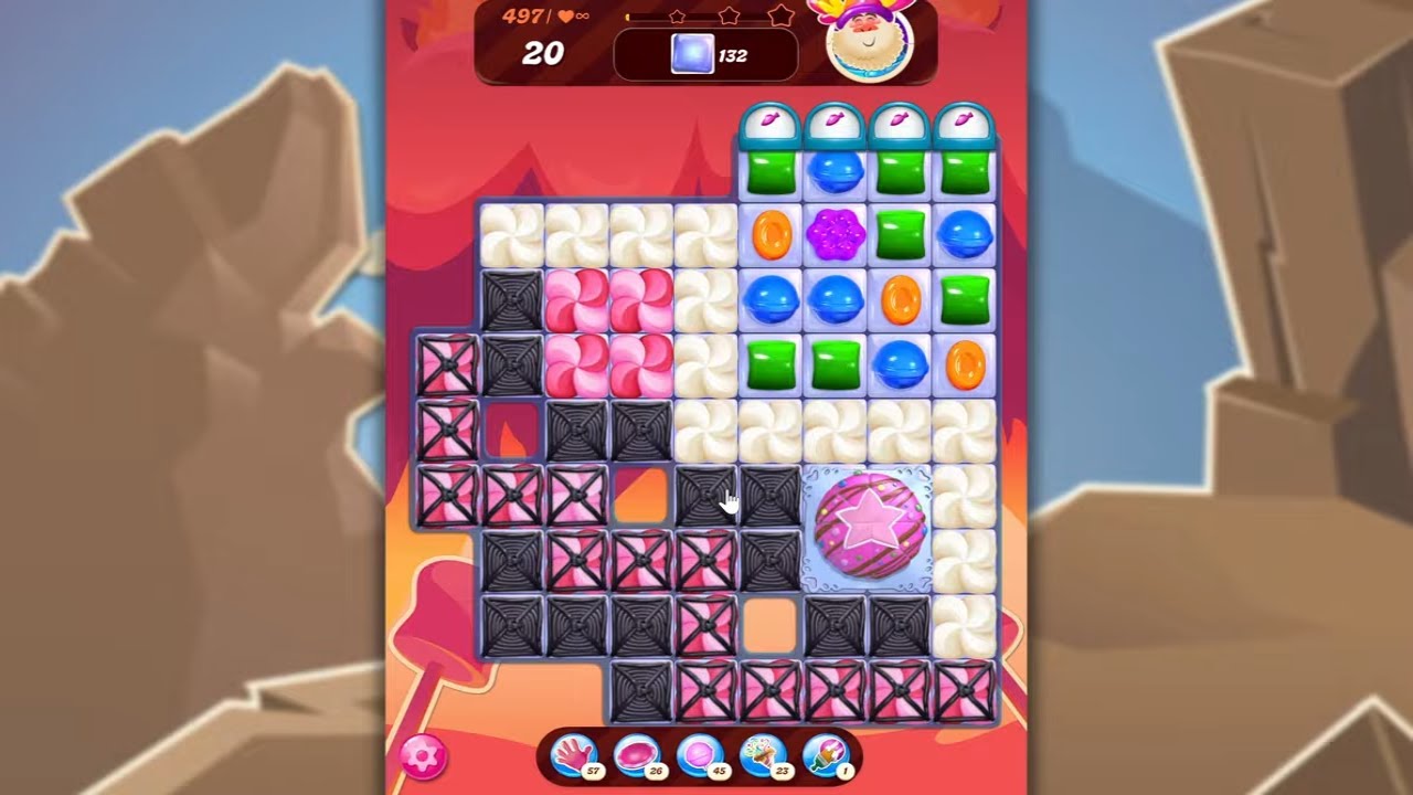 Candy Crush Saga LEVEL 497 NO BOOSTERS (new version)🐟☑️