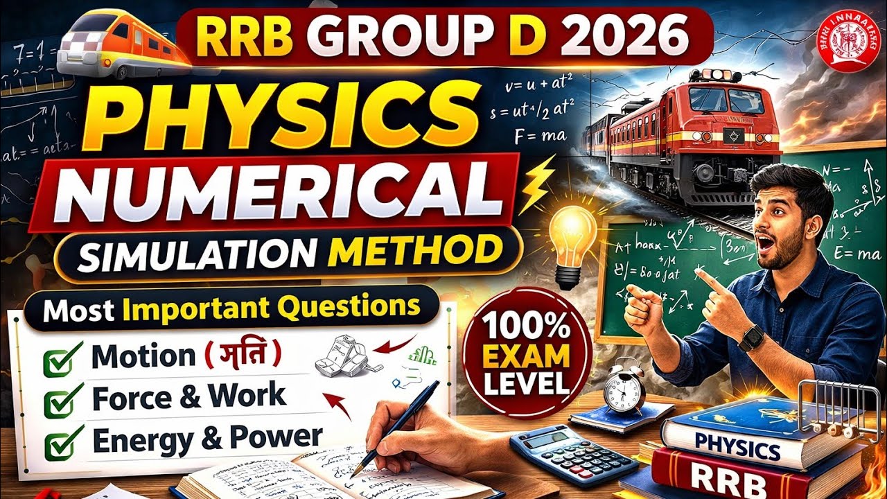 RRB Group D Physics Numericals 2026 🚆 | Simulation Trick | Most Important Questions