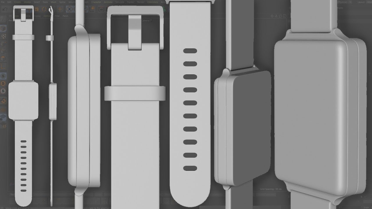 Industrial Design/Product Modeling/Rigging #5 | SmartWatch | Cinema 4D Modeling Tutorial