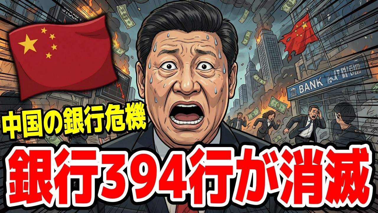🇨🇳中国の銀行が394行が去年消滅！中国の金融崩壊の予兆が…