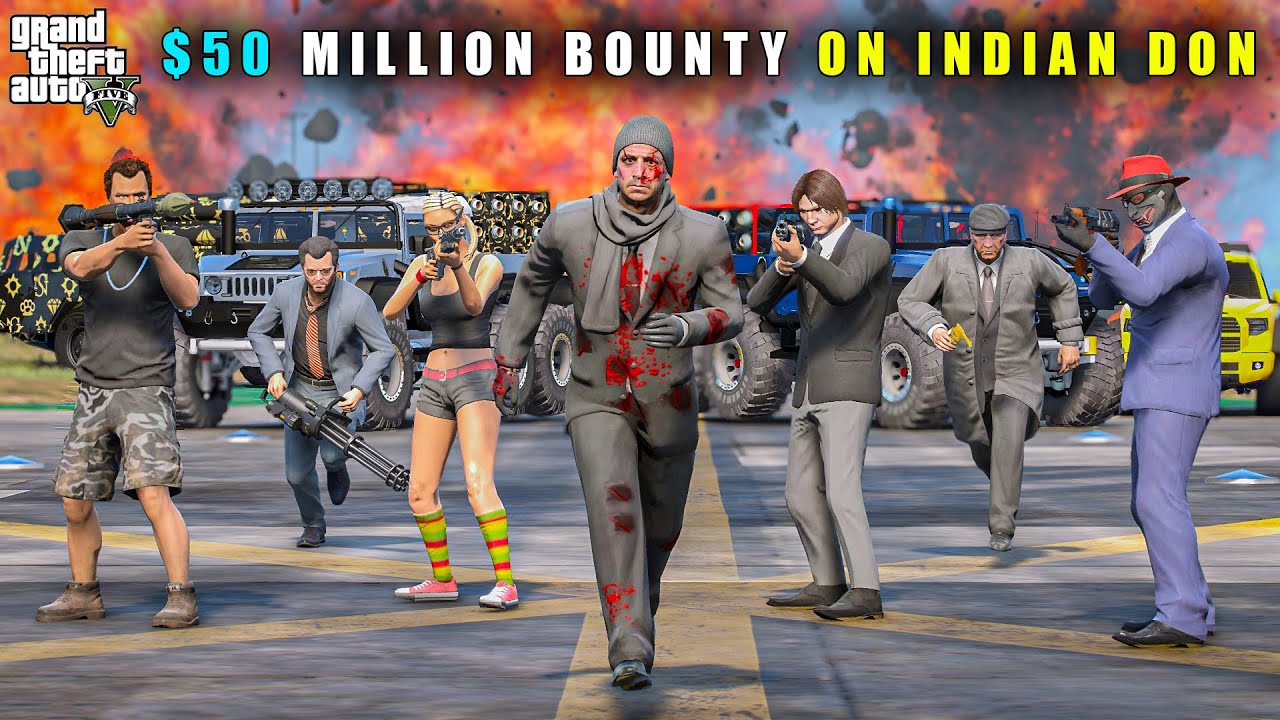 GTA 5 : $50 MILLION BOUNTY HUNTER'S ATTACK ON INDIAN DON || BB GAMING