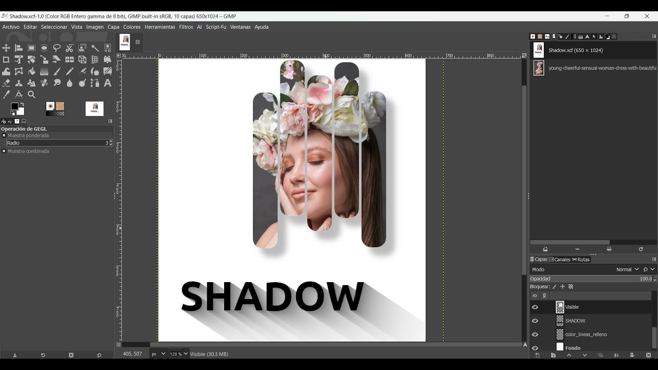 GIMP - Como Crear sombras