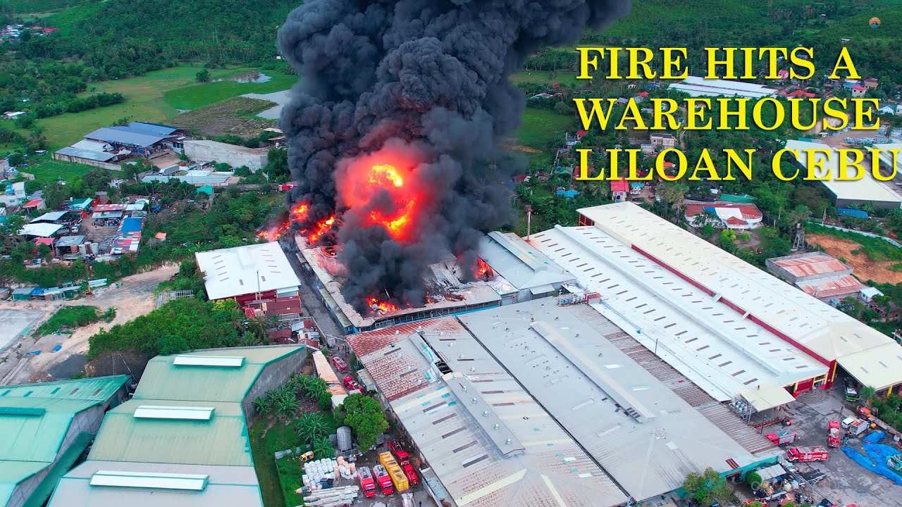 Fire Hits Warehouse in Brgy. Jubay, Liloan, Cebu | Drone Footage 06/26/2022