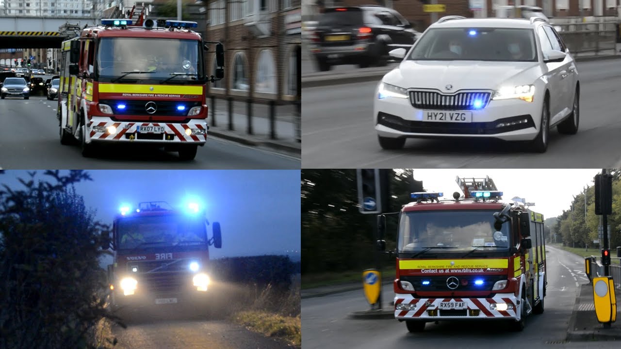 CLASSIC TWO TONE HORNS!! - Multiple Reserve Fire Appliances , Police Cars & Ambulances Responding!!