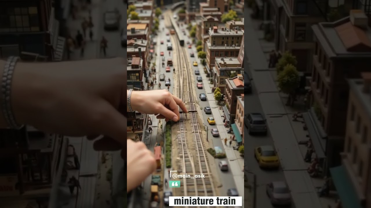 miniature train deorama in the city center #viral #train #tranding #shorts