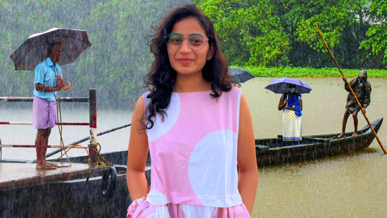 My First Vlog! Boat ride in Kerala’s Rain
