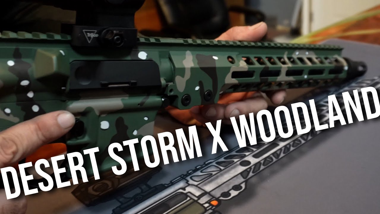 Desert Storm Camouflage in Woodland colors!