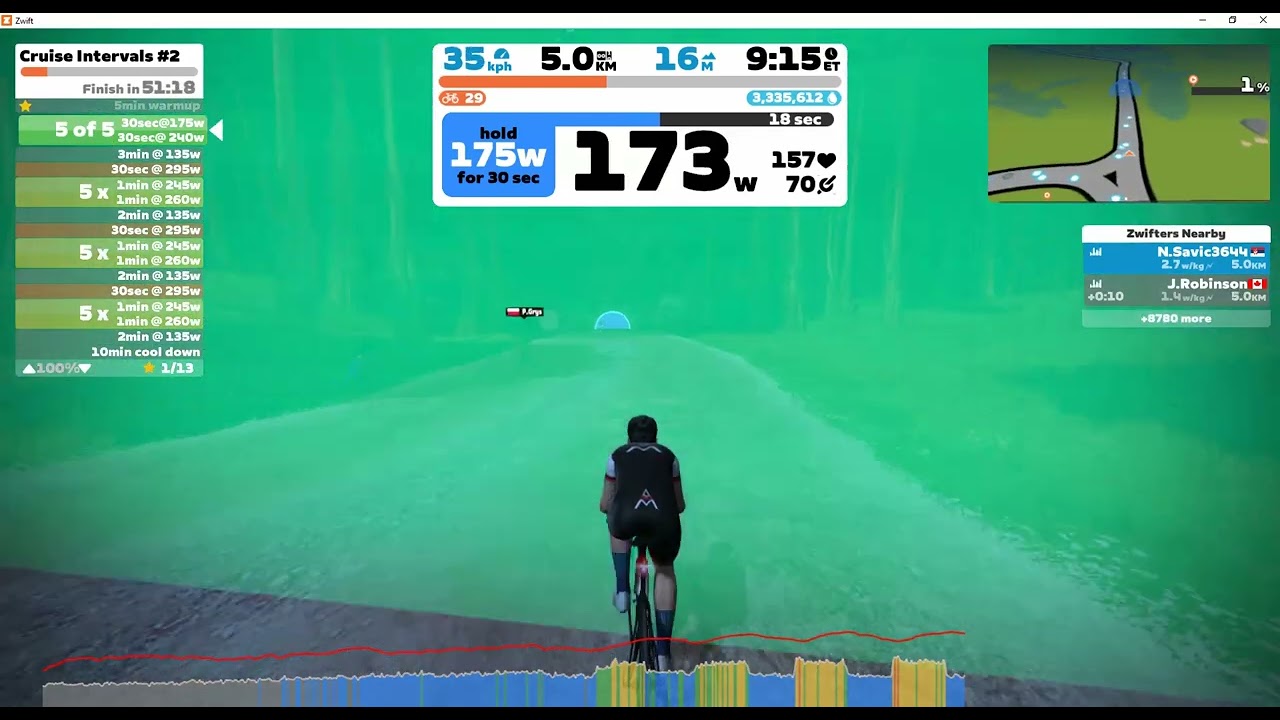 Zwift - Workout - TT TuneUp - Week 4 - Workout 3 - Cruise Intervals #2