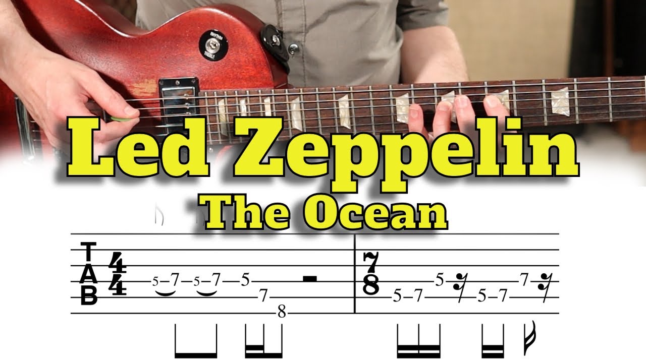 Led Zeppelin - The Ocean | Main Riff Guitar Tutorial