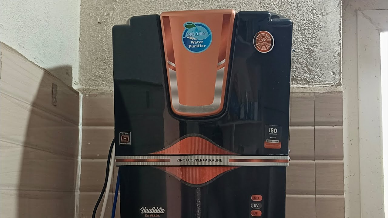installation process of R. 0. water purifier aqua D pure water purifier💧.