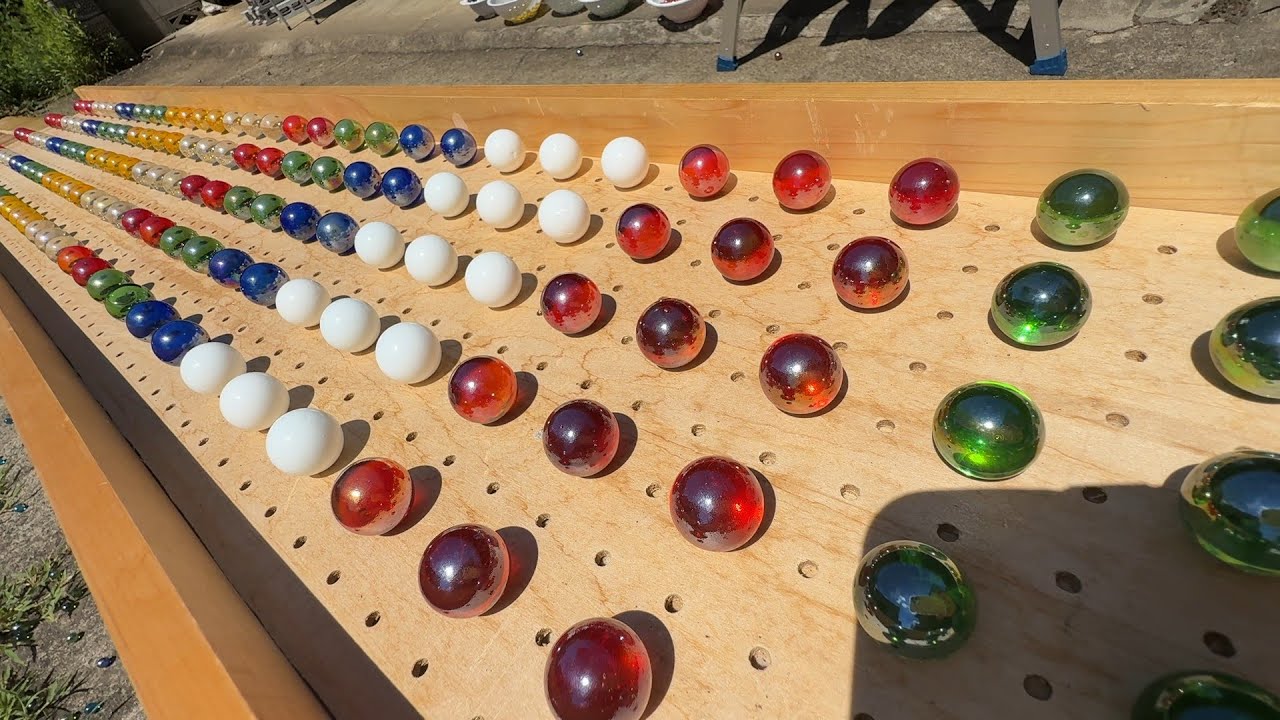 マーブルラン67 marble run　ビー玉と水の流れ　水に乗って流れるカラフル玉編