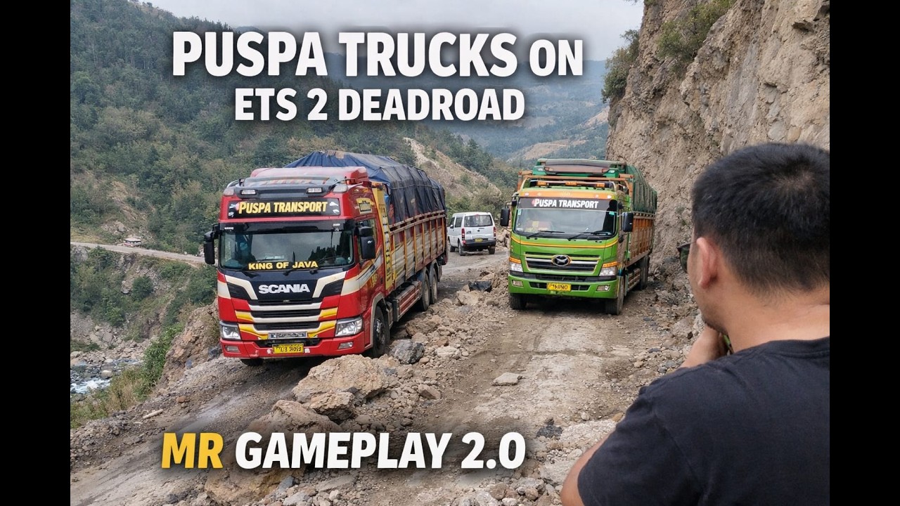 PUSPA ON DEATHROAD ☠️😳 #shortslive #ets2