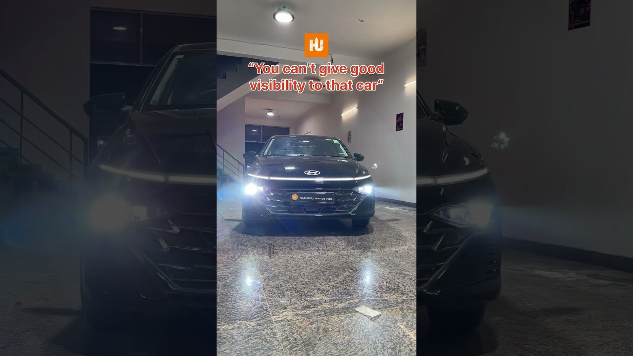 New Hyundai verna 2024 headlight projector upgrade for best visibility. Brightest projector