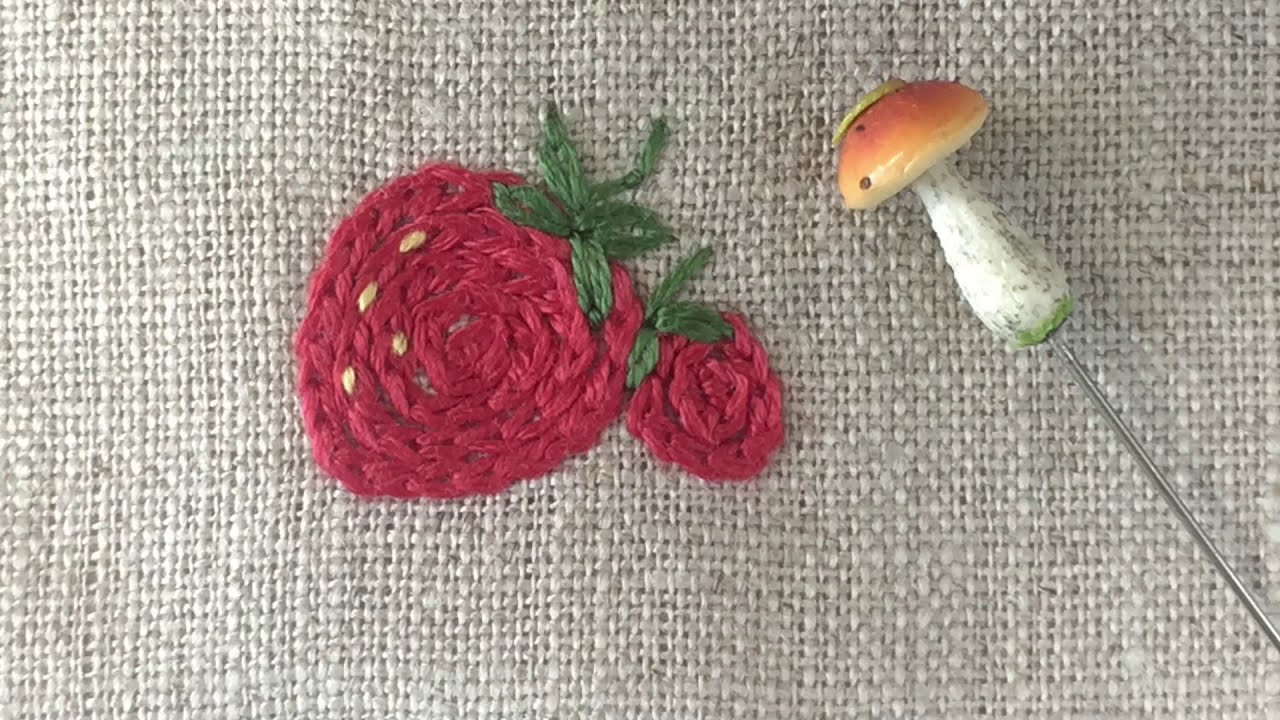 Chain Stitch Strawberry