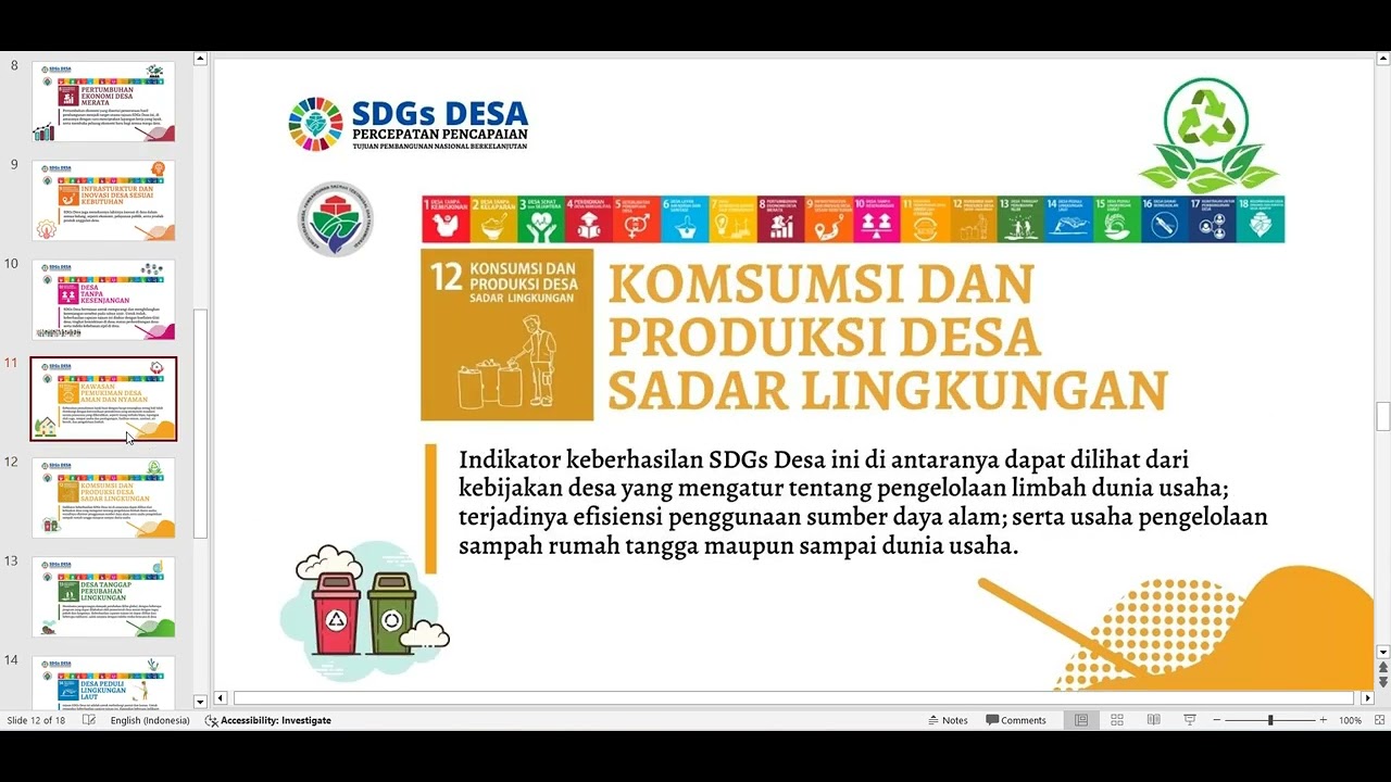 Materi SDGs Desa | Unduh file dibawah judul