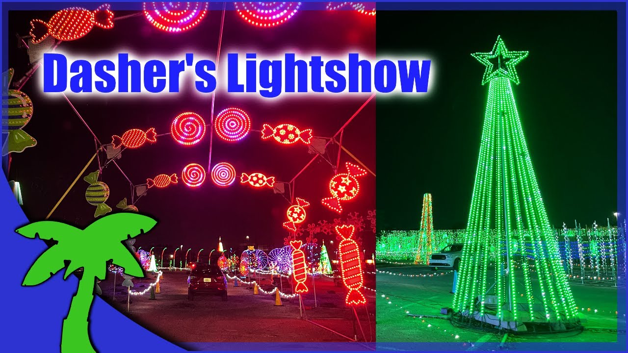 Dasher's Lightshow Opening Night in Orlando, Florida! Drive Thru Christmas Lights Display! 🎄