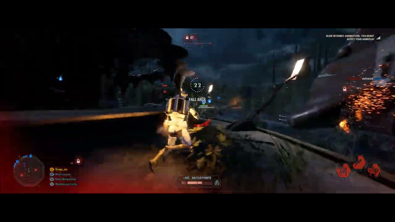 [스타워즈 배틀프론트2] GA-Kashyyyk : Max레벨 4인팟 초대받았다 ②