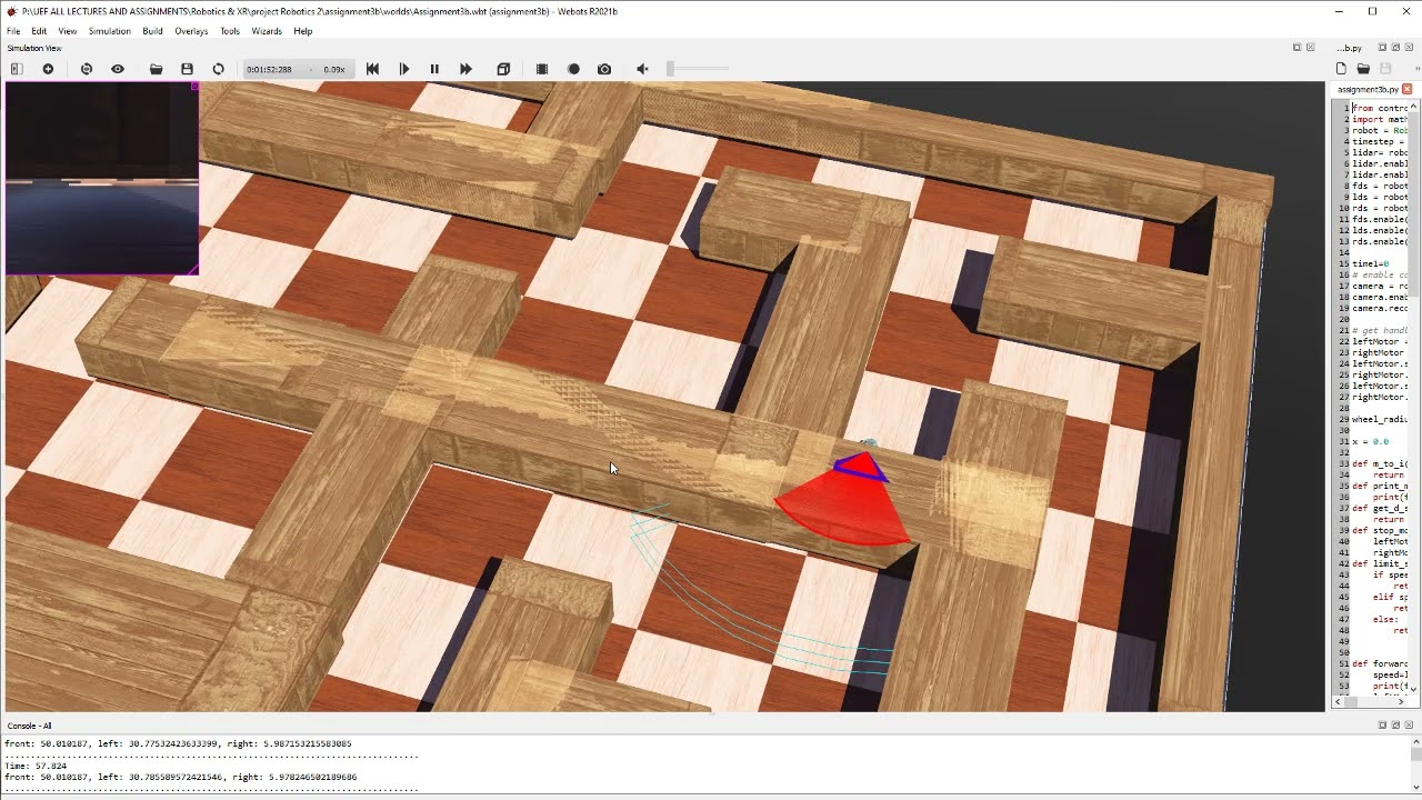 Maze Exploration and Optimization using a webot in a BFS algorithm - By: Philemon and Emmanuel