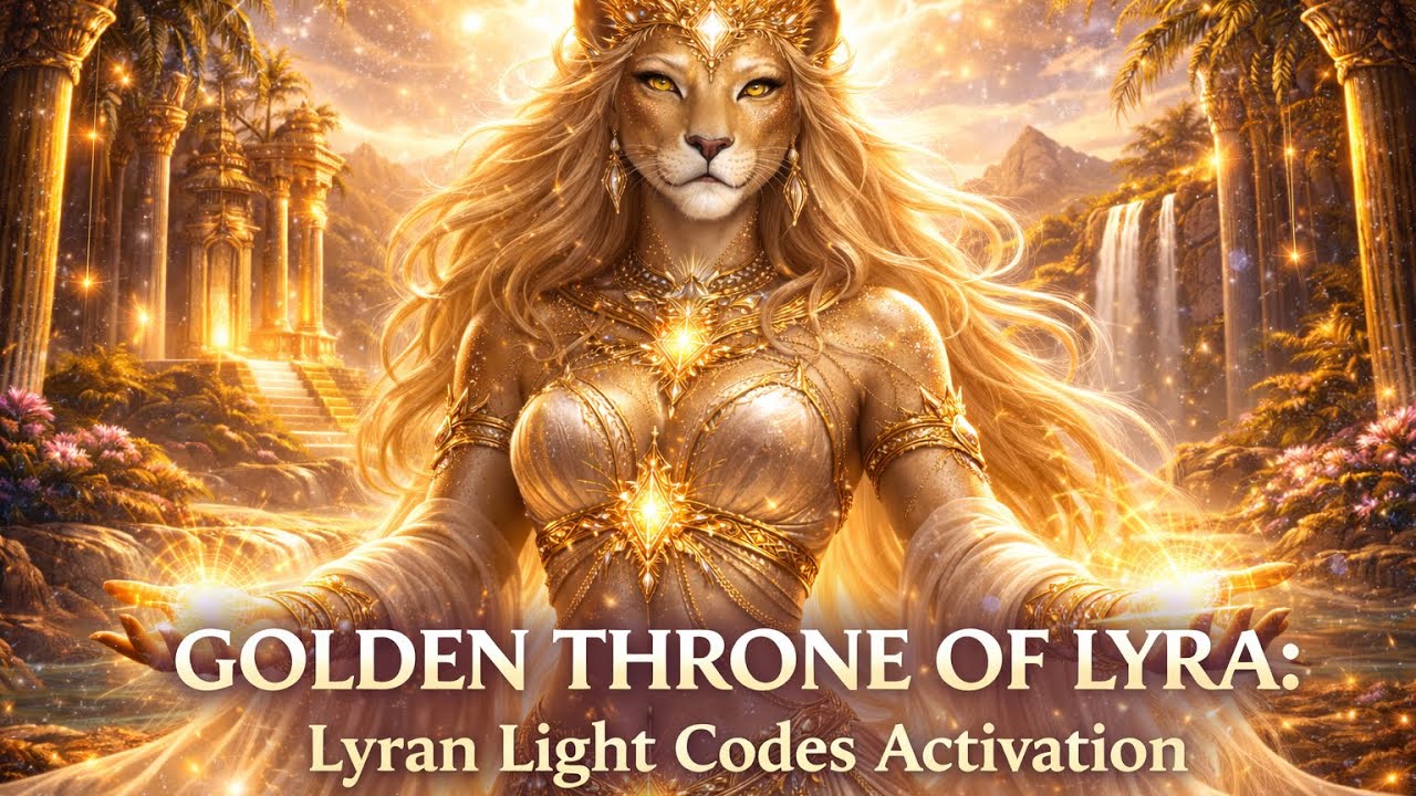 GOLDEN THRONE OF LYRA 👑 Lyran Light Codes Activation | Lioness Power & Sovereign Queen Energy