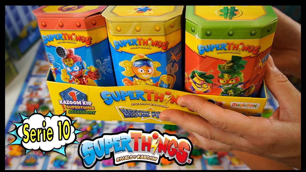 🔥💦⚡ UNBOXING CAJA KAZOOM KIDS SUPERTHINGS RESCUE FORCE Y PLANTILLA DE REGALO 🔐💸 SERIE 10 🛠🔫