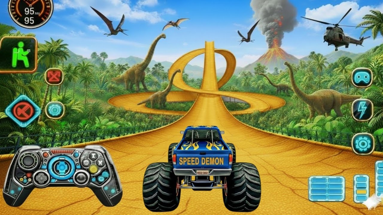 Monster Truck Impossible Mega Ramp 🚛 Ultimate 4x4 Stunts & Crazy Speed Racing Android Gameplay 🔥
