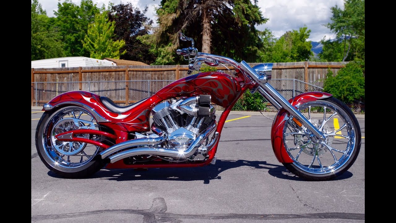 FOR SALE 2009 Big Dog Wolf Softail Custom Pro-Street Chopper Motorcycle RED with FLAMES VERY RARE!
