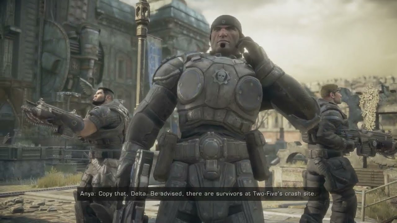 Gears of War Reloaded - Act 4-1 Campus Grinder: Secure The Contemporary Center | Cog Tag | Cutscene