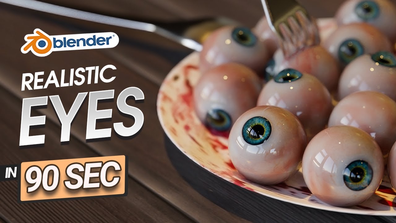 Realistic Eye Tutorial in Blender in 90 Seconds - Quickie Tuts #09