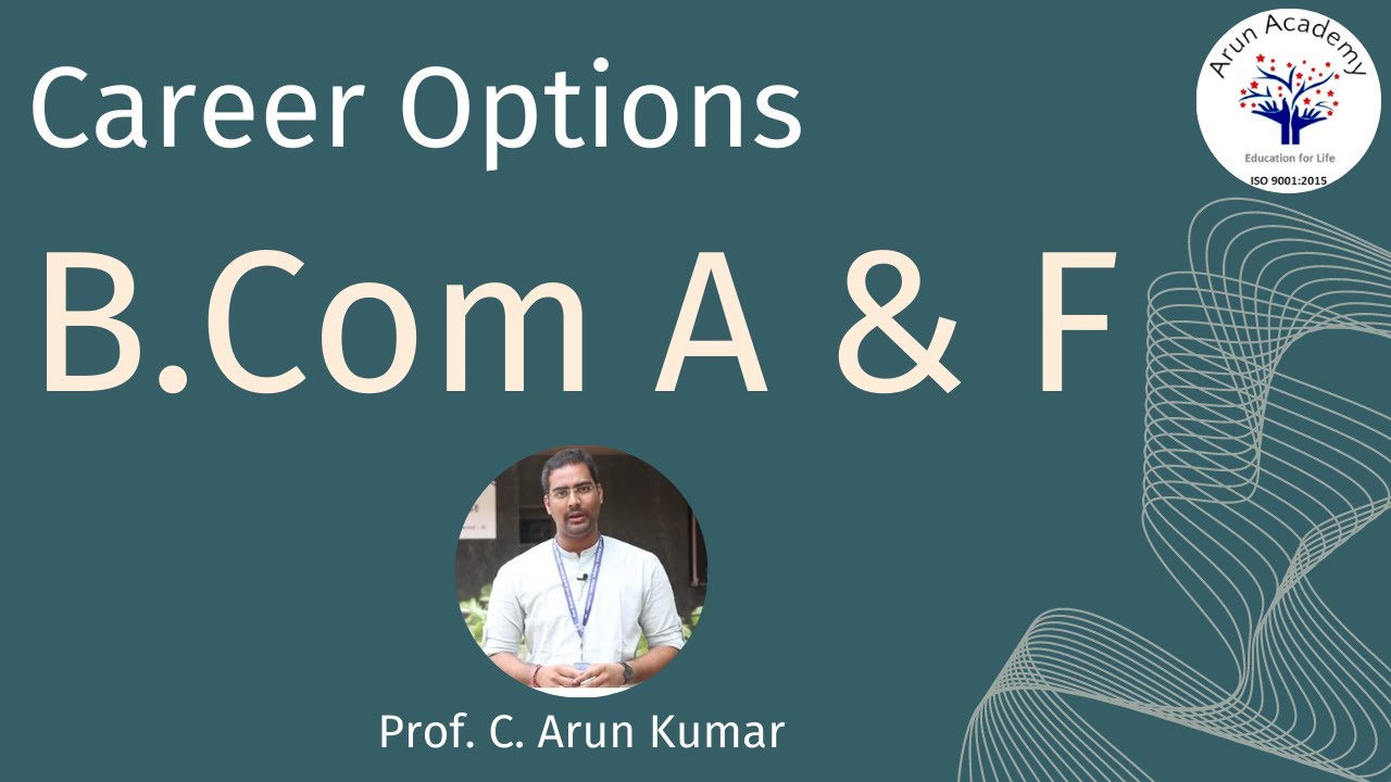 Career Options after B.Com A & F | Tamil | Prof. C. Arun Kumar