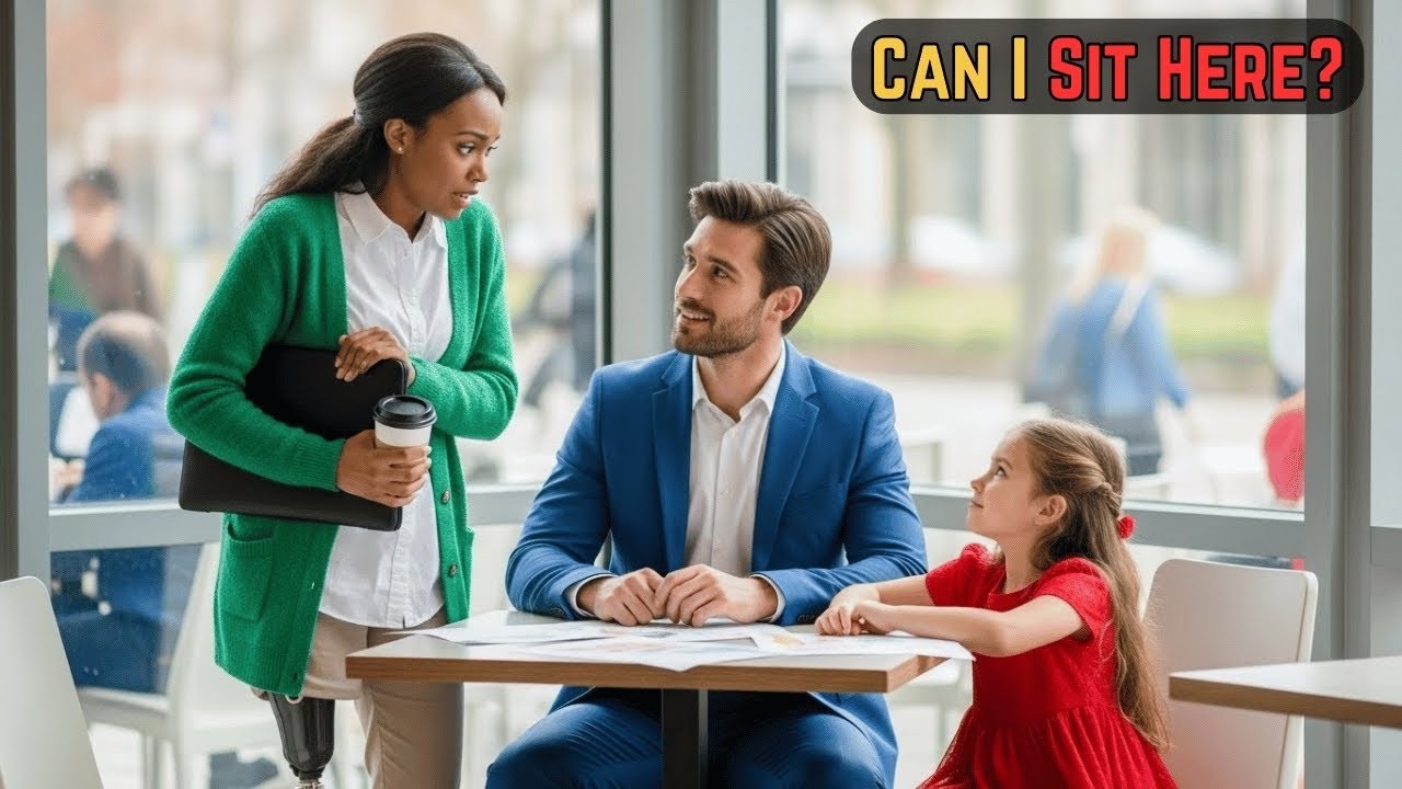 Can I Sit Here  The One Legged Girl Asked the Single Billionaire Dad… His Answer Left Her in Tears