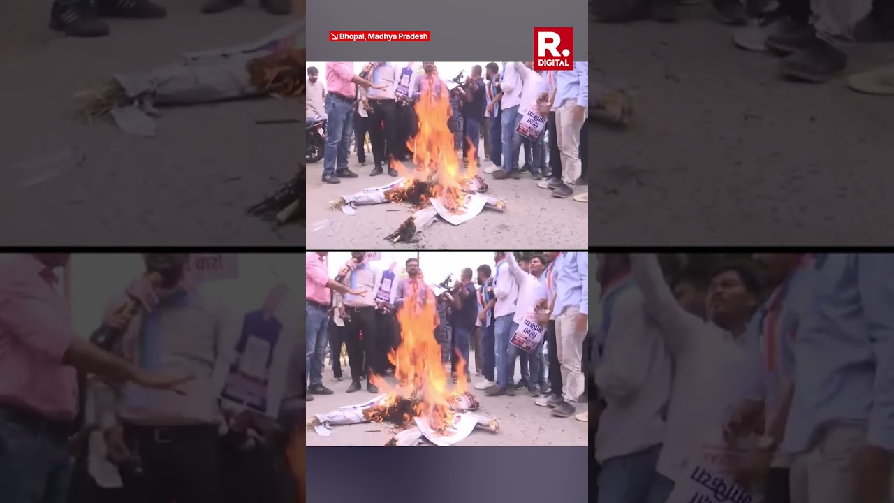 NSUI Protests NEET UG 2026 Cancellation, Students Burn Effigy In Anger
