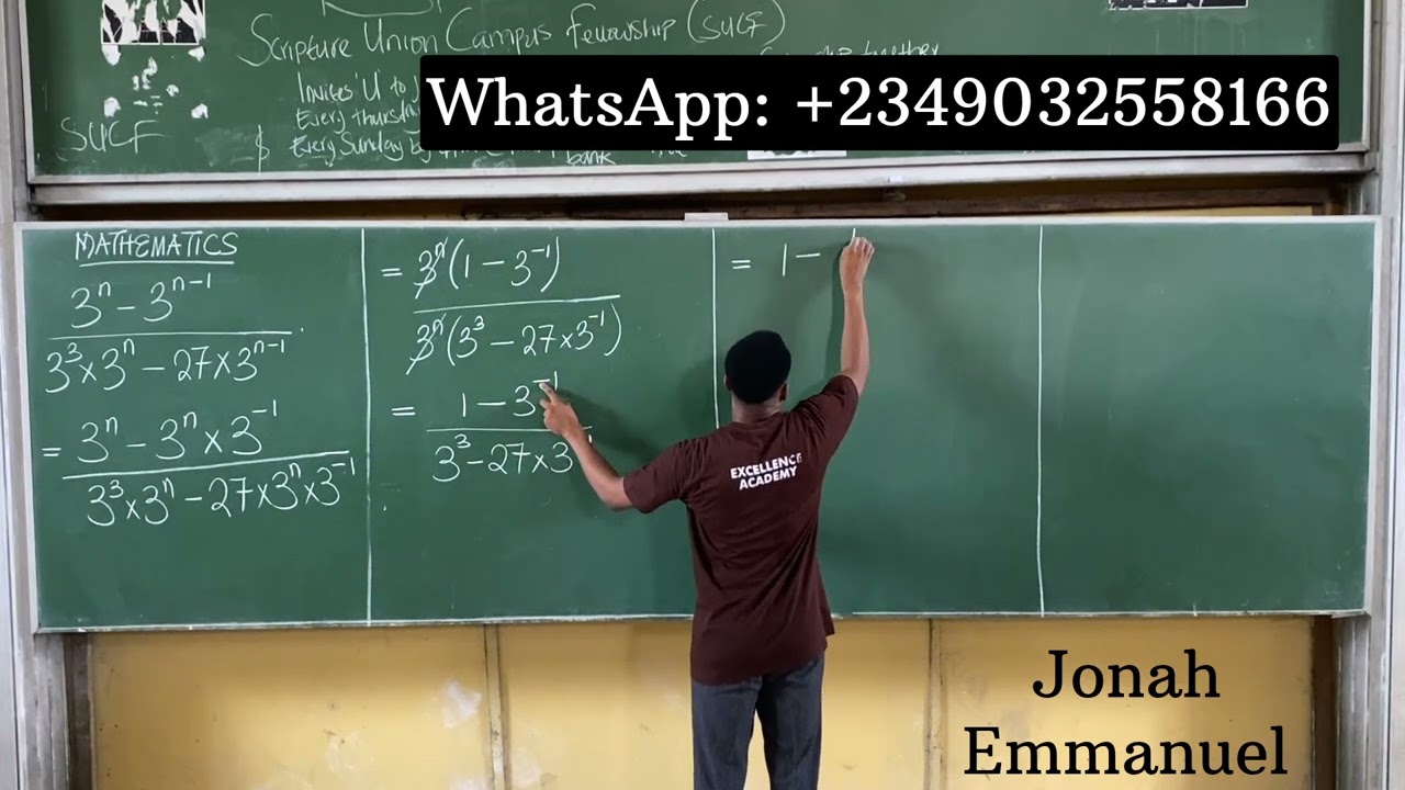 Indices 3 | How to apply the Laws of Indices | Indices Examples #jonahemmanuel #excellenceacademy