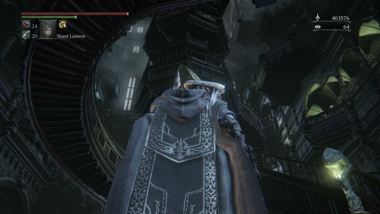 ElderGodAergos plays: Bloodborne! NG+4, The Old Hunters DLC! Strolling through the Research Hall!