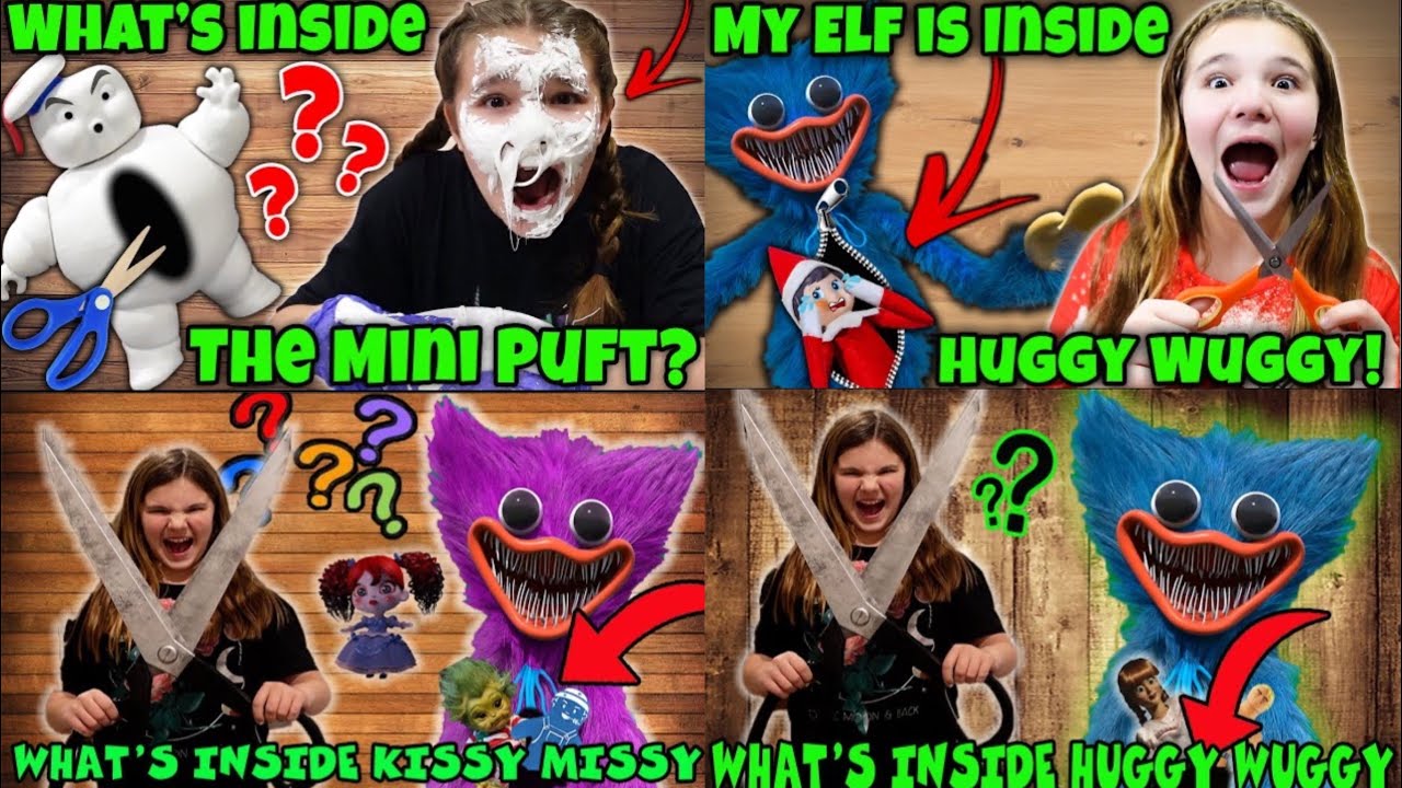 Cutting Open....Everything! What's Inside Huggy Wuggy, Kissy Missy, and The Minipuft Rewind