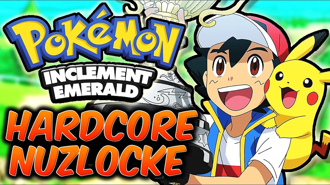 Can Ash Ketchum Beat A Hardcore Nuzlocke in Pokemon Inclement Emerald? (no items, no overleveling)