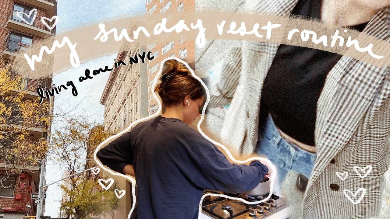 PRODUCTIVE SUNDAY RESET ROUTINE | grocery shopping, cooking dinner, cleaning the apartment + more