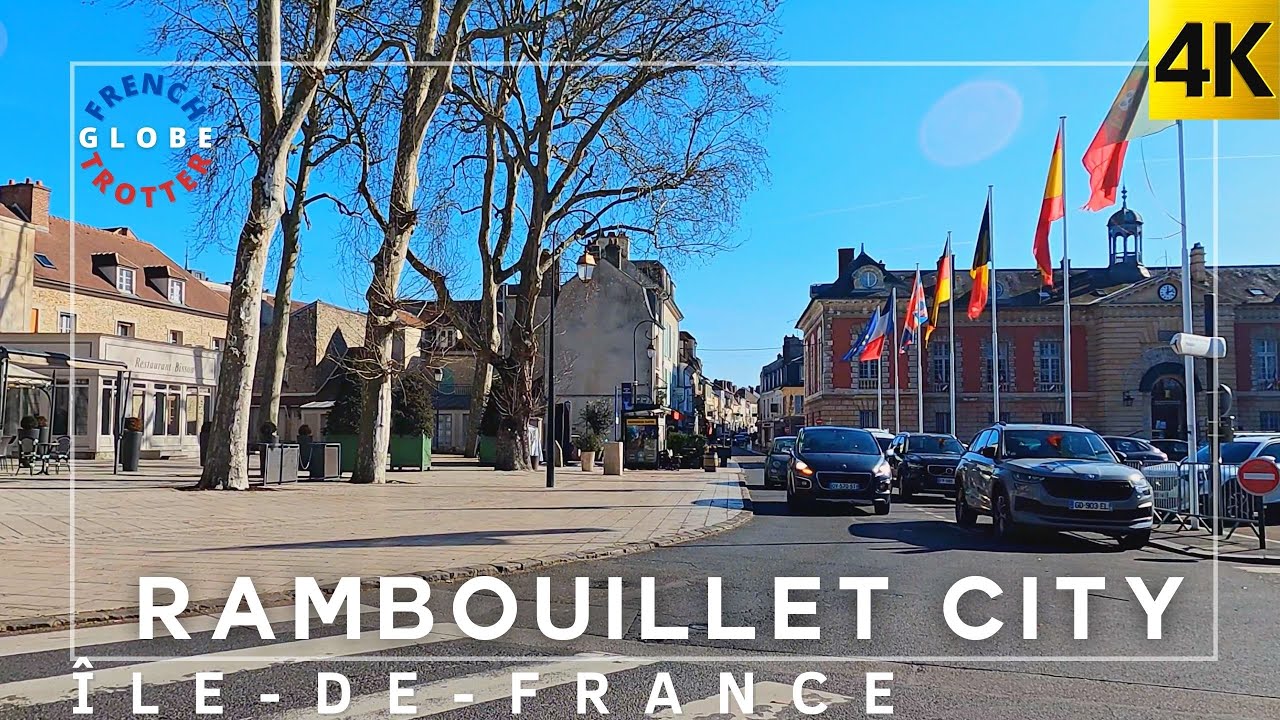 Paris Side Trip, RAMBOUILLET City Full Walking tour 🇫🇷 Mairie&mdash; &Eacute;glise Saint Lubin &mdash;Le Rondeau Park