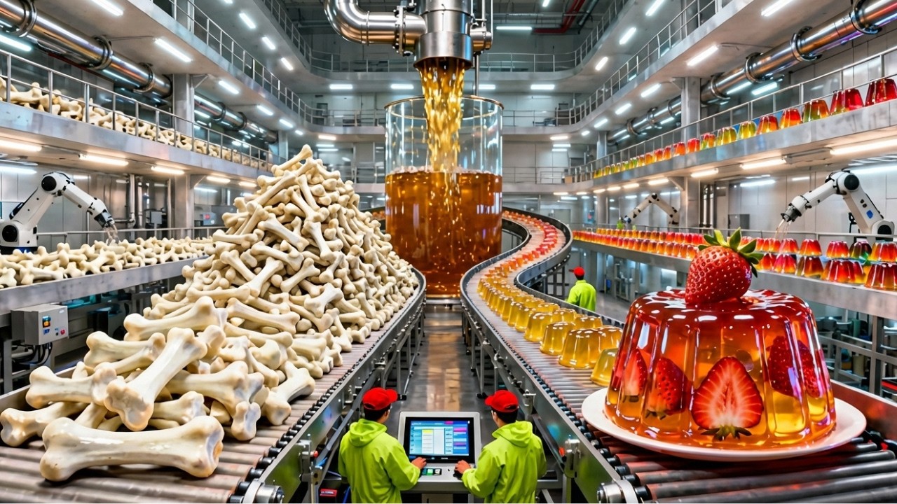Inside a Modern Animal Processing Plant: From Cow Bones to Gelatin | Factory Documentary
