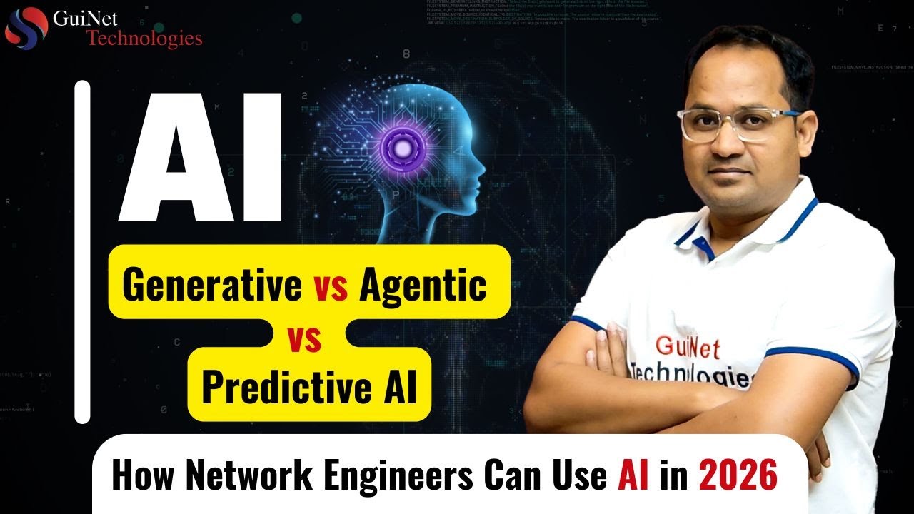 Generative vs Agentic vs Predictive AI Explained | How Network Engineers Can Use AI in 2026 ?