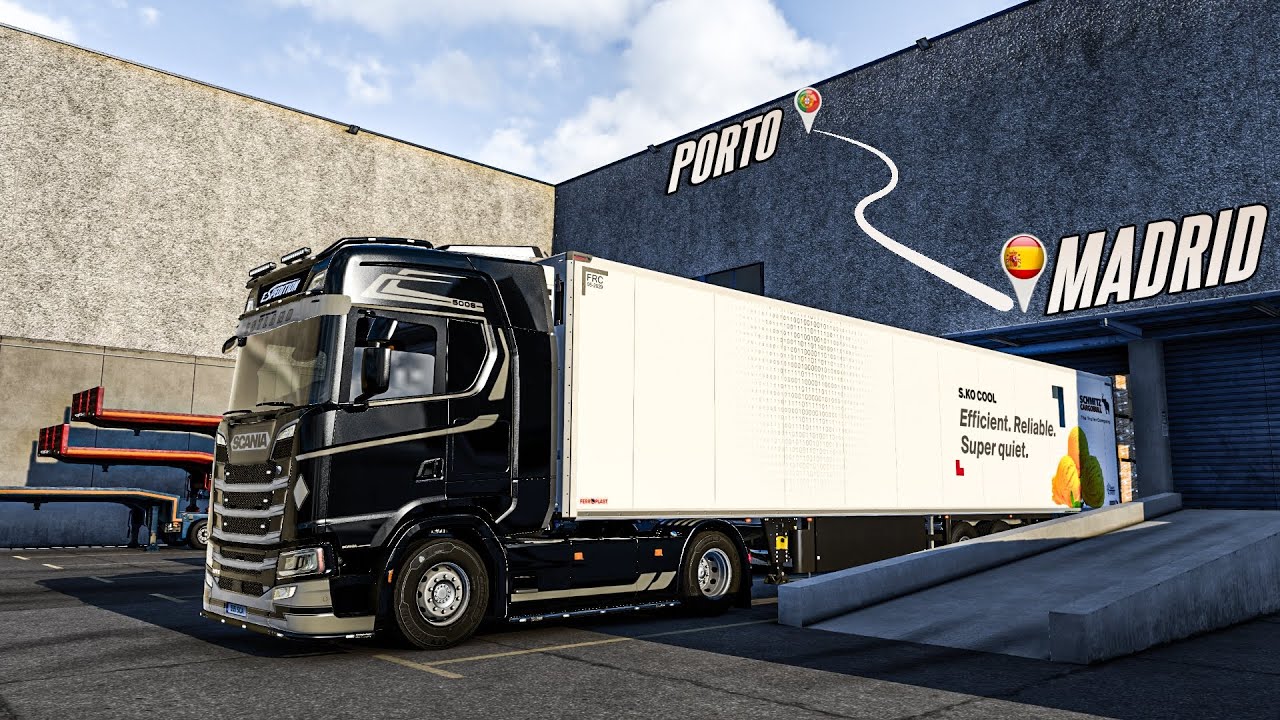 ETS2 1.51 - Chilled Delivery to Madrid - New Schmitz Trailer - Scania S500