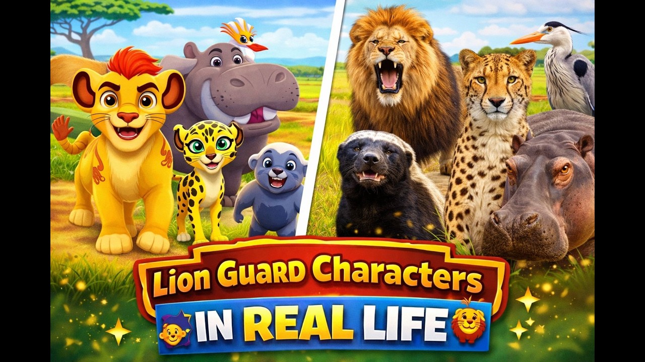 The Lion Guard Characters in Real Life 🦁✨ #quiz #cartoon #movie #mufasa