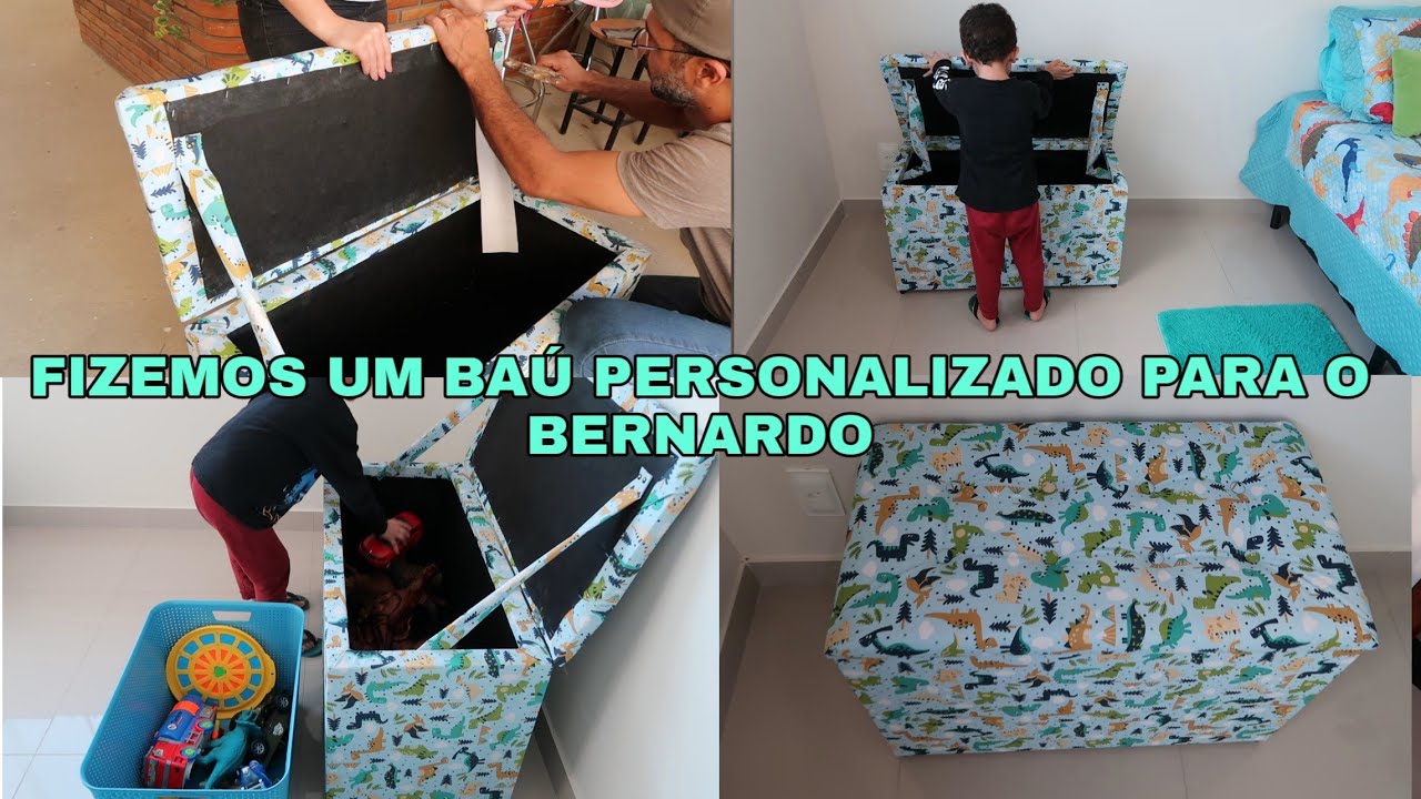 FAÇA VOCÊ MESMO, BAÚ INFANTIL PARA GUARDAR BRINQUEDOS| FICOU LINDO! | LETÍCIA VELOSO