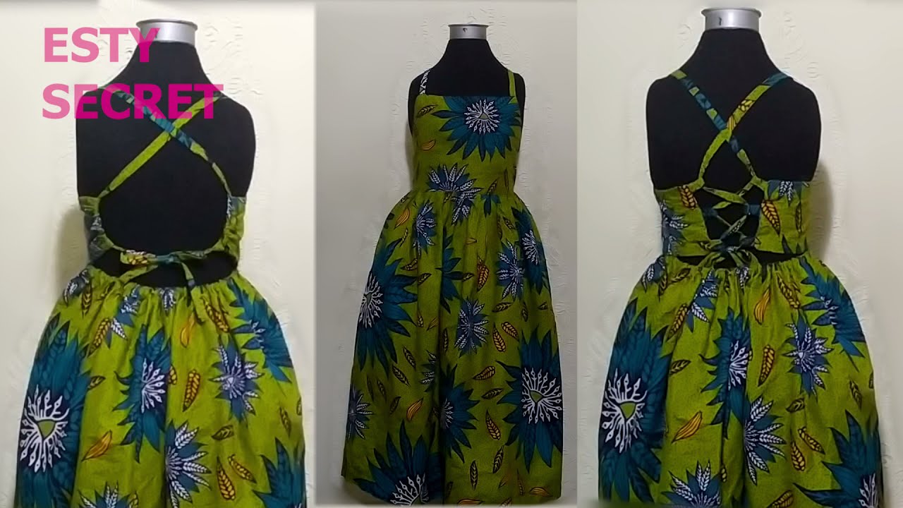 DIY: GROW WITH ME SUMMER DRESS FOR GIRLS [ LACE BACK DRESS CUTTING AND STITCHING]